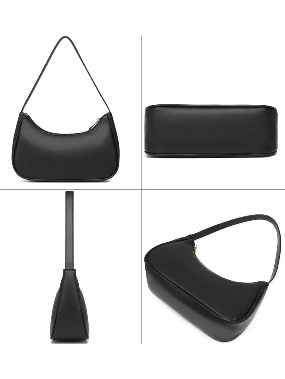 Vegan Leather Hobo Tote Bag for Women | Retro Sling Clutch Purse with Zipper